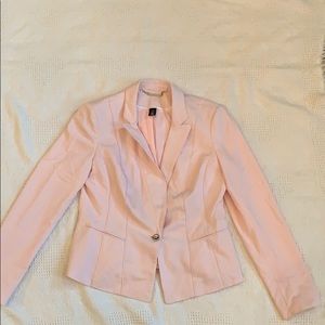 Pink one button suit jacket